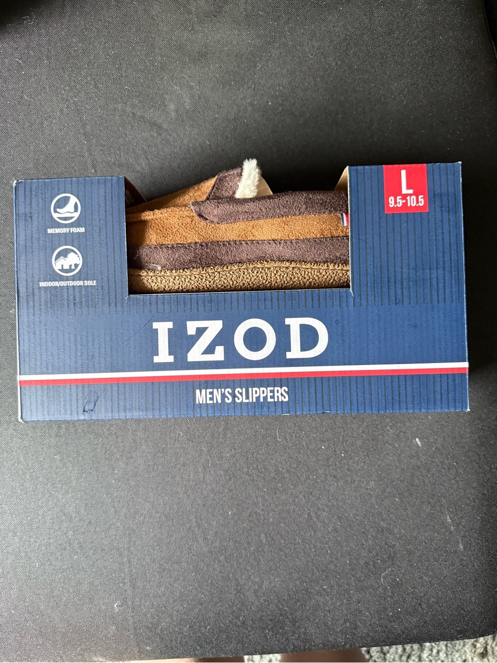 Izod Men's Two-Tone Brown/Tan Slip-On Slippers